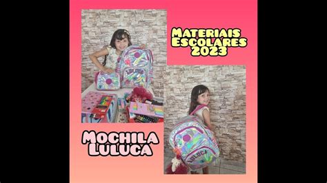 Materiais escolares 2023 / Mochila e estojo da Luluca / Muitos .